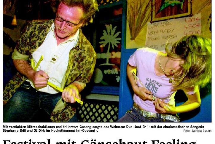 Zeitungsausschnitt aus Achern vom Nightgroove Festival