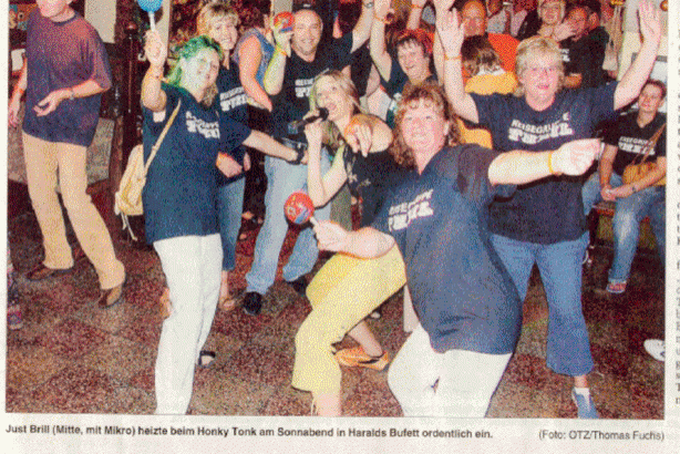 Zeitungsausschnitt aus Eisenberg vom Honky Tonk Festival 2005